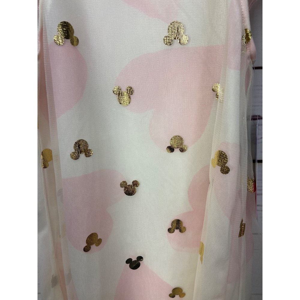 Disney Junior Minnie Mouse Toddler Girls Pink Heart Gold Foil Nightgown 4T NWT - Picture 4 of 7